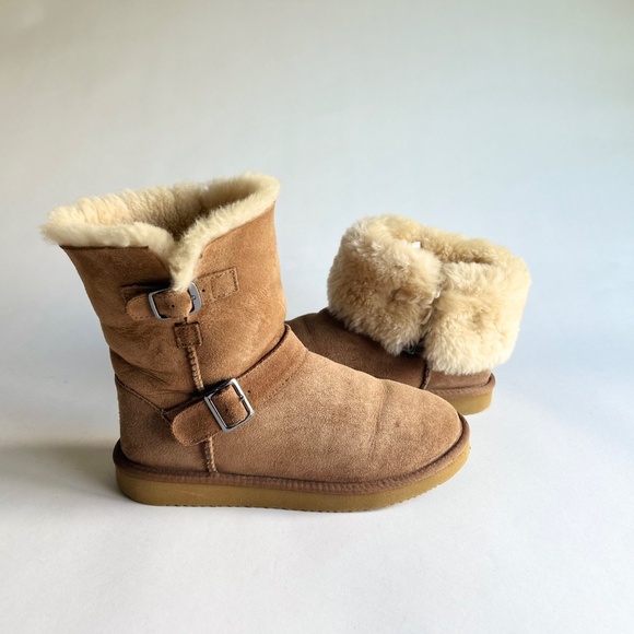 Unbranded Tan Suede Genuine Leather Sheepskin Lining Mid Calf Boots size 9 - Picture 14 of 14